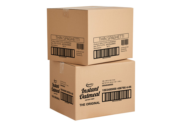 即食燕麥、意大利面紙箱